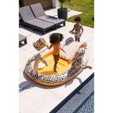 Swim Essentials Fıskiyeli ve Kaydıraklı Şişme Havuz - Beige Leopard