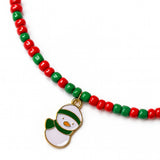 Petit Label Christmas Kolye | Green Snowman