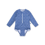 Swim Essentials Uzun Kollu Mayo - Blue Leopard