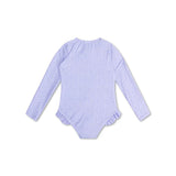 Swim Essentials Uzun Kollu Mayo - Lila Leopard