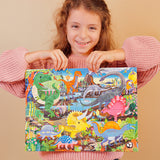 Eeboo 20 Parça Yapboz - Dinosaur Land