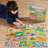 Eeboo 36 Parça Büyük Yapboz - Alphabet of Dinosaurs