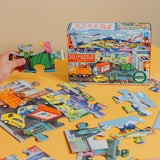 Eeboo 20 Parça Yapboz - Vehicles