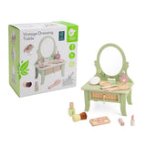 Classic World Ahşap Vintage Makyaj Masası - Yeşil