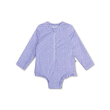 Swim Essentials Uzun Kollu Mayo - Lila Leopard