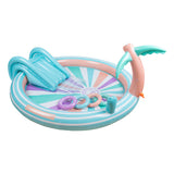 Swim Essentials Fıskiyeli ve Kaydıraklı Şişme Havuz - Rainbow