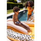 Swim Essentials Fıskiyeli ve Kaydıraklı Şişme Havuz - Beige Leopard