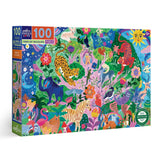 Eeboo 100 Parça Yapboz - Tree of Wildlife