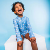 Swim Essentials Uzun Kollu Şortlu Mayo - Coral Bliss