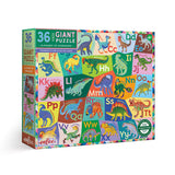 Eeboo 36 Parça Büyük Yapboz - Alphabet of Dinosaurs