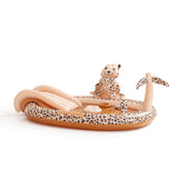 Swim Essentials Fıskiyeli ve Kaydıraklı Şişme Havuz - Beige Leopard