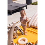 Swim Essentials Fıskiyeli ve Kaydıraklı Şişme Havuz - Beige Leopard