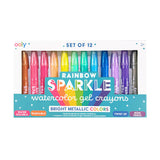 Ooly Rainbow Sparkle Sulu Boya Efektli 12’li Metalik Jel Boya