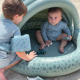 Swim Essentials Gölgelikli Şişme Oyun ve Yüzme Havuzu 100 cm - Green Leopard