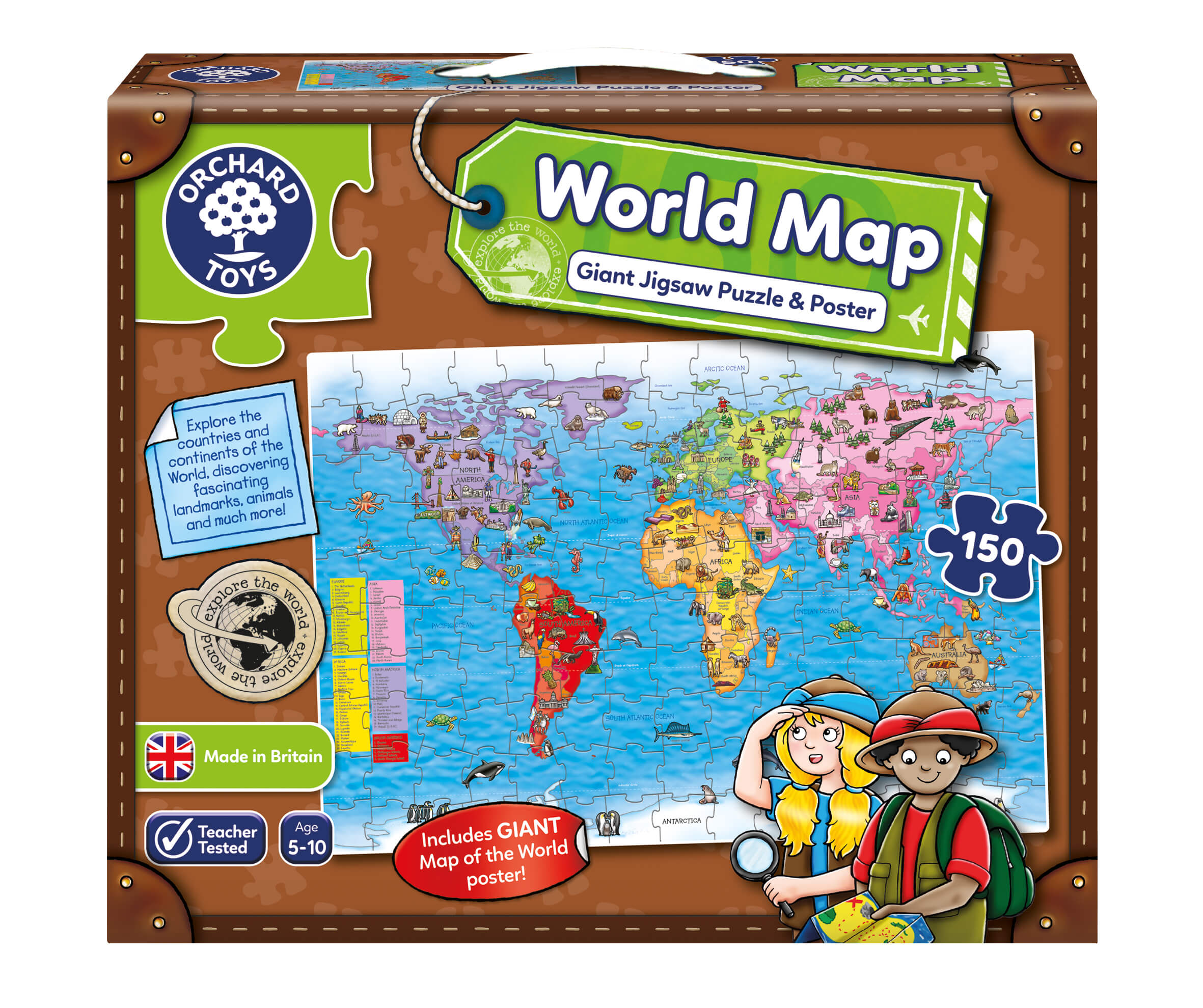  Orchard Toys World Map Puzzle And Poster 5-10 Yaş