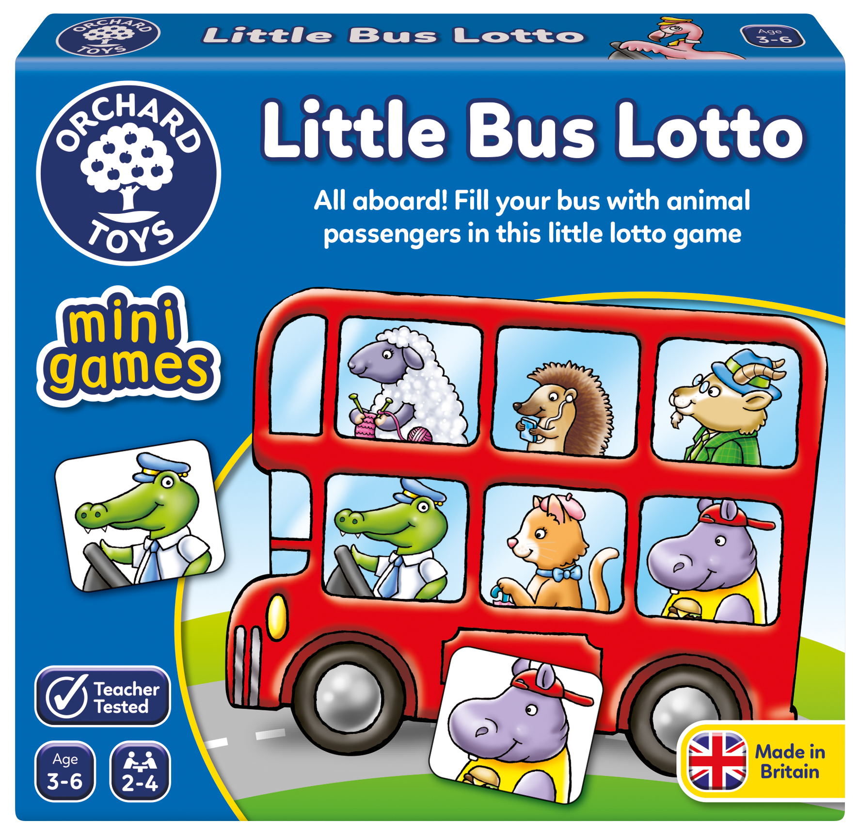 ORCHARD TOYS Orchard Toys Little Bus Lotto Kutu Oyunu 3-6 Yaş