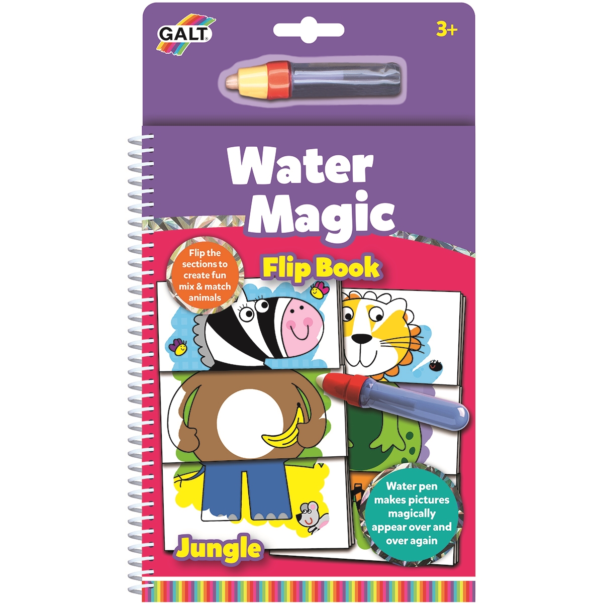 GALT Galt Water Magic Sihirli Kitap Flip Book Jungle 3 Yaş+