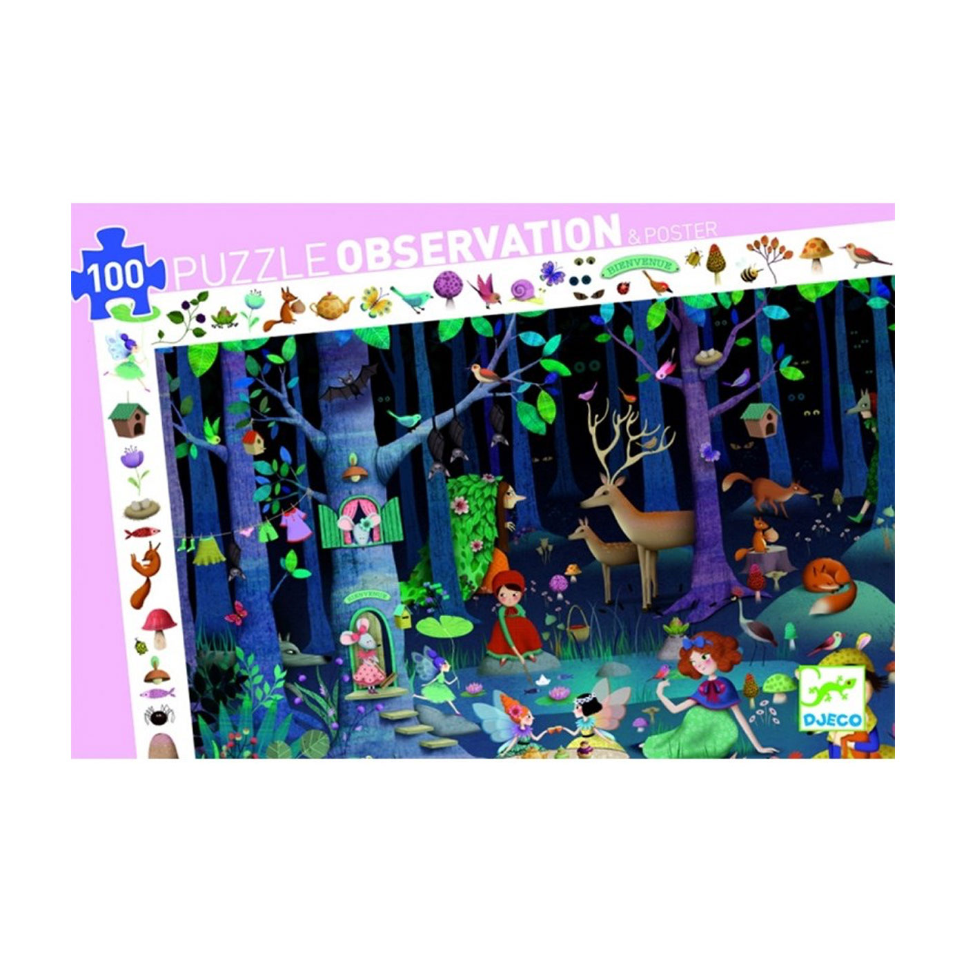 DJECO Djeco Klasik Puzzle 100 Parça - Enchanted Forest