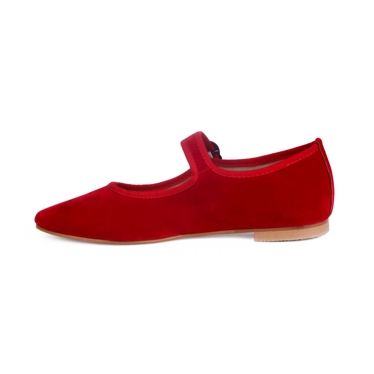 MOI SHOES Moi Shoes Kadife Babet | Kırmızı