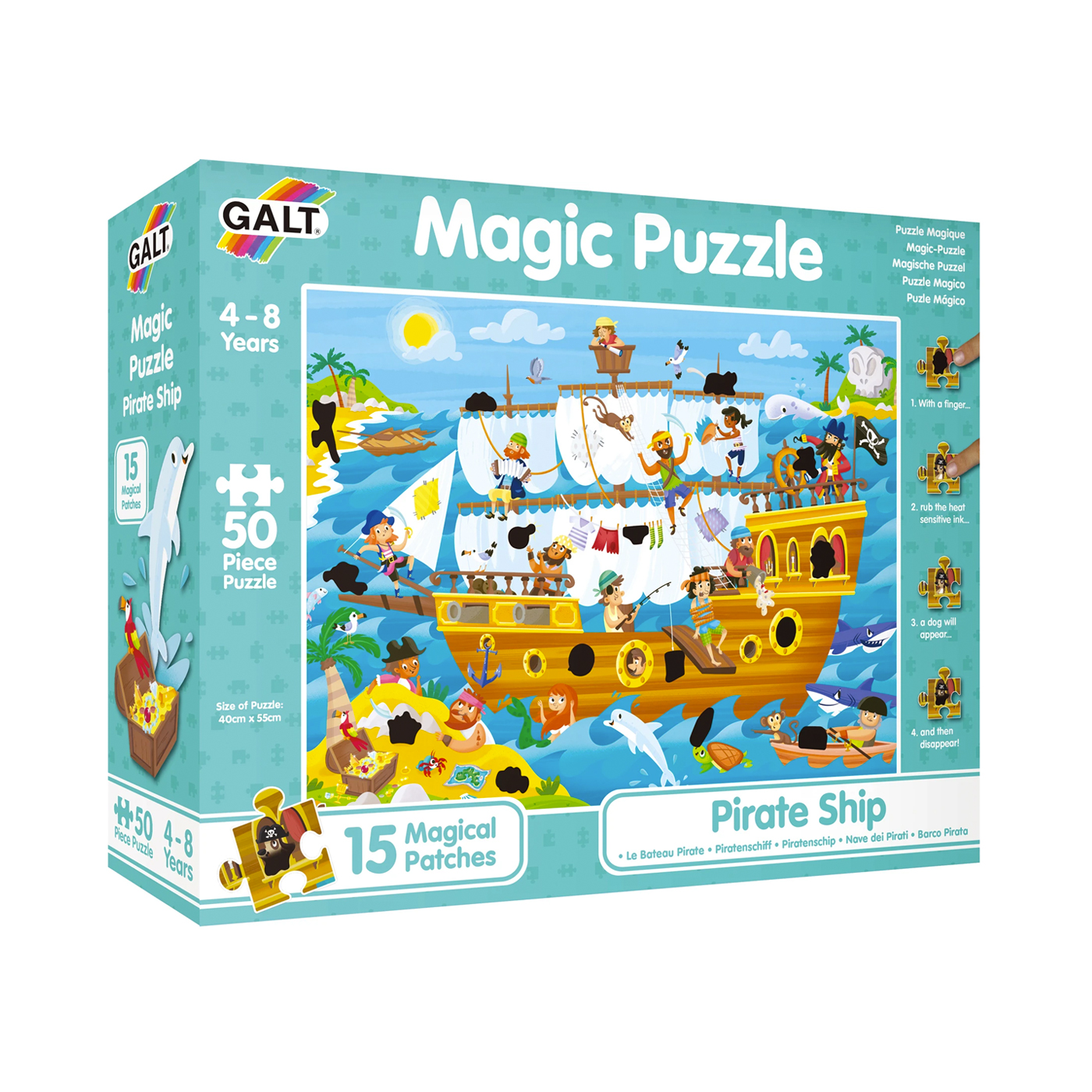  Galt Magic Puzzle Pirate Ship 50 Parça