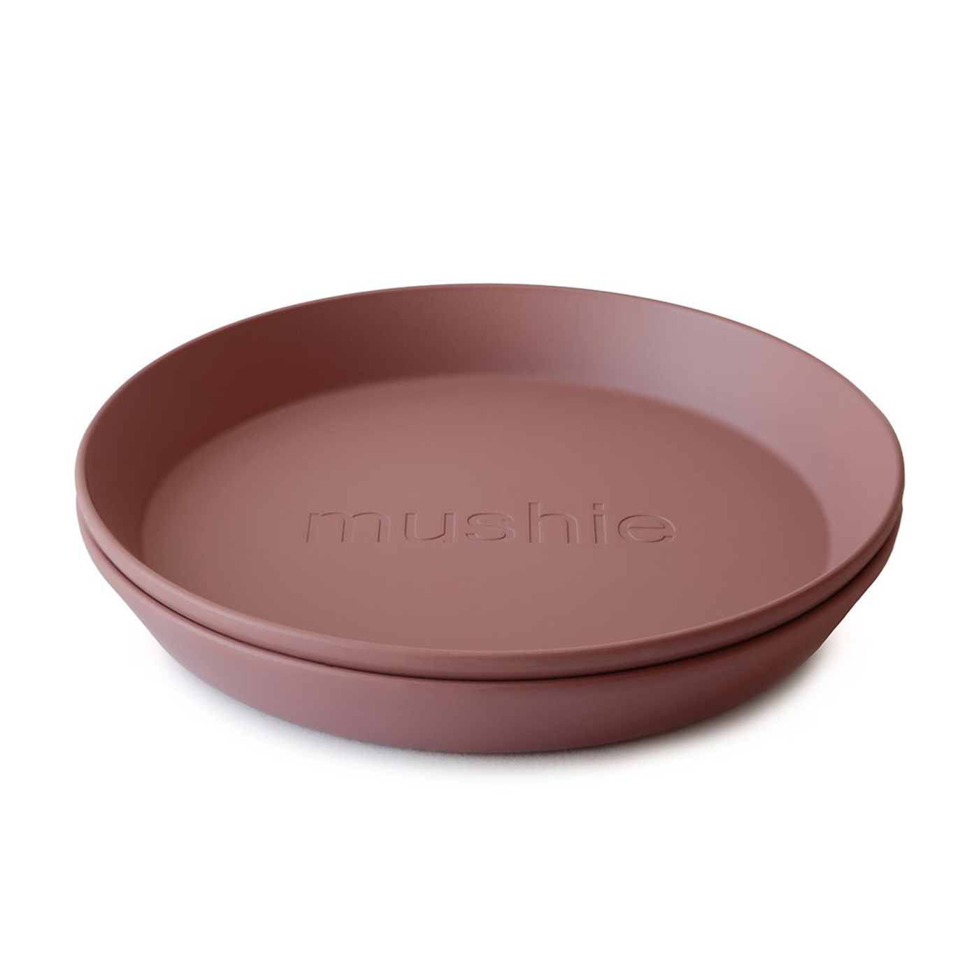 MUSHIE Mushie İkili Yuvarlak Yemek Tabağı  | Woodchuck