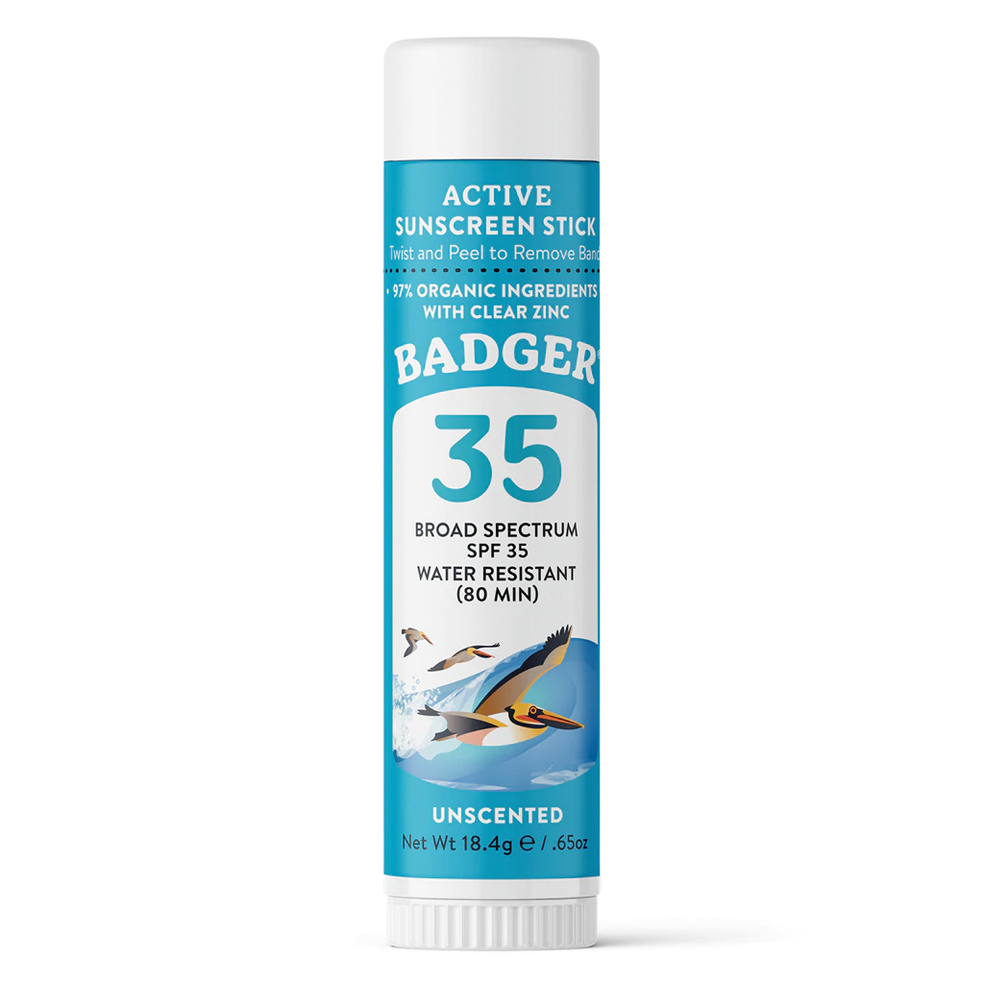 BADGER Badger Clear Zinc Kokusuz Güneş Kremi Stick SPF35 (Kolay Sürülüm)