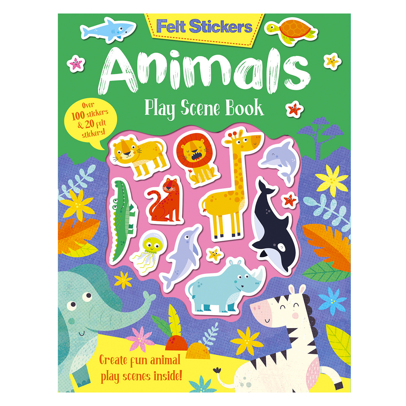  Felt Stickers Animals Play Book