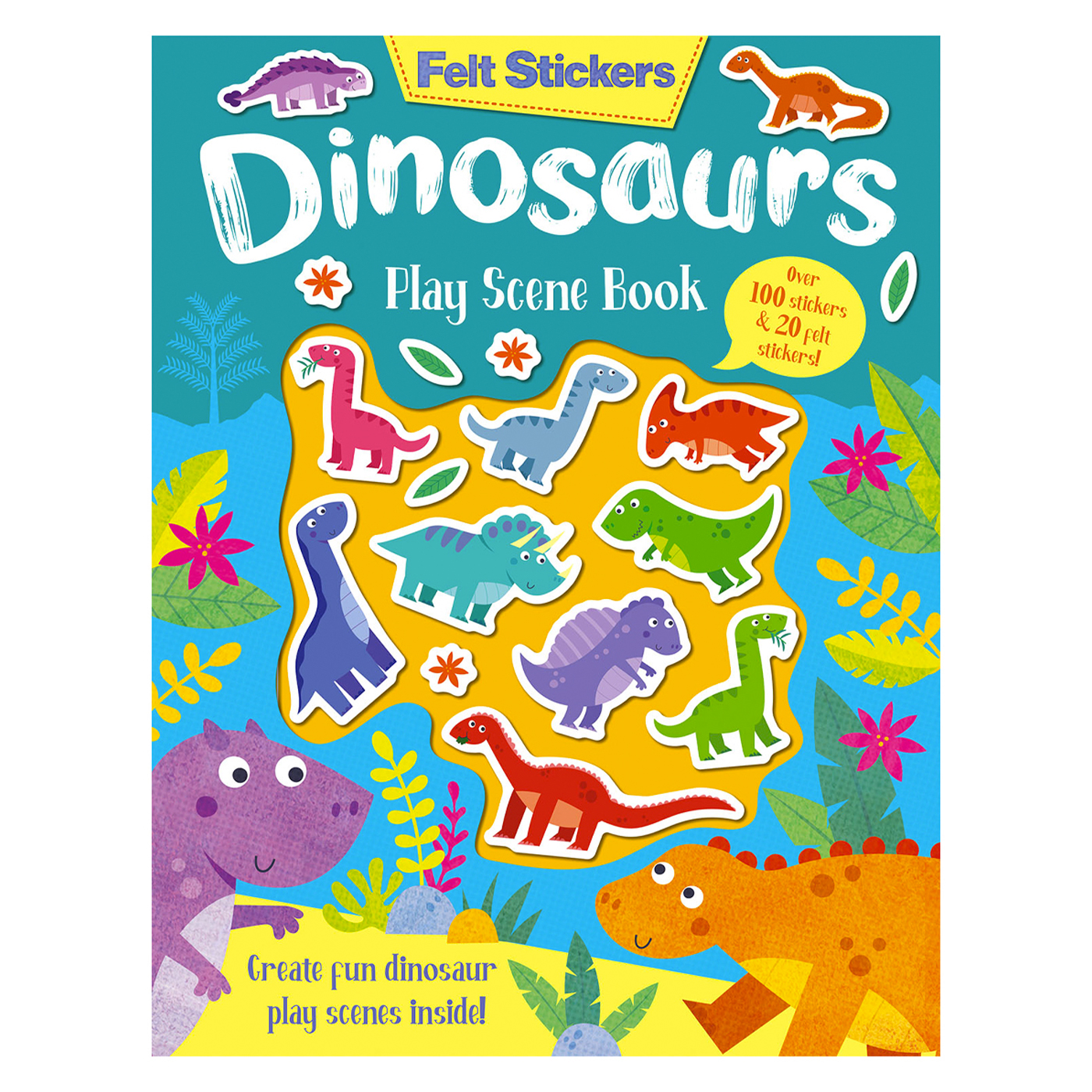 IMAGINE THAT Felt Stickers Dinosaur Play Book