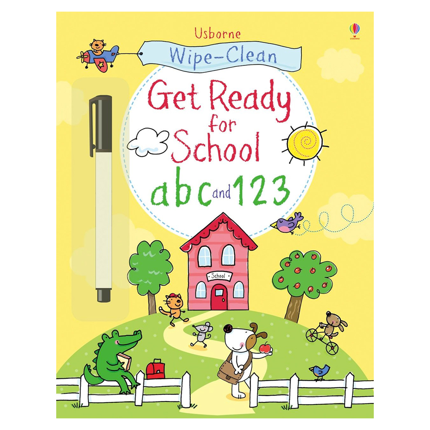 USBORNE Wipe-Clean Get Ready for School abc and 123