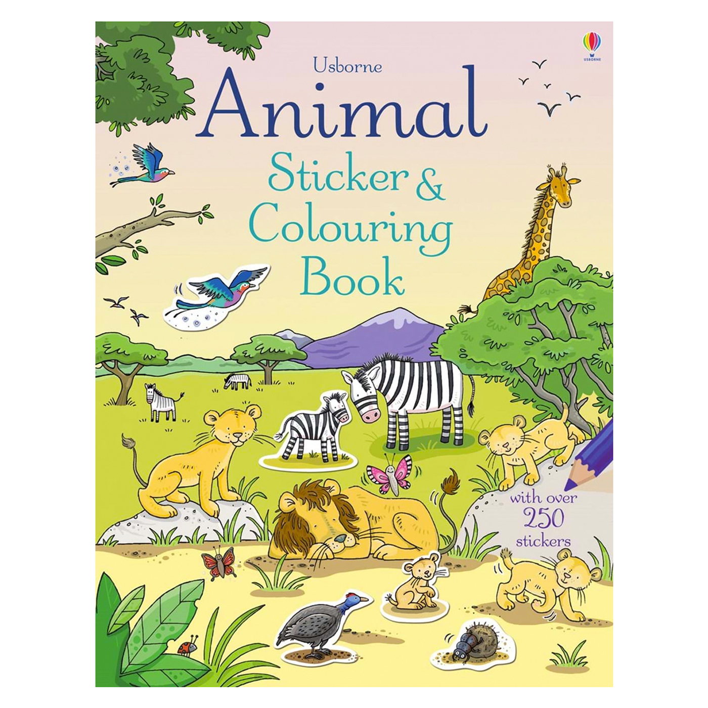 USBORNE Animal Sticker and Colouring Book