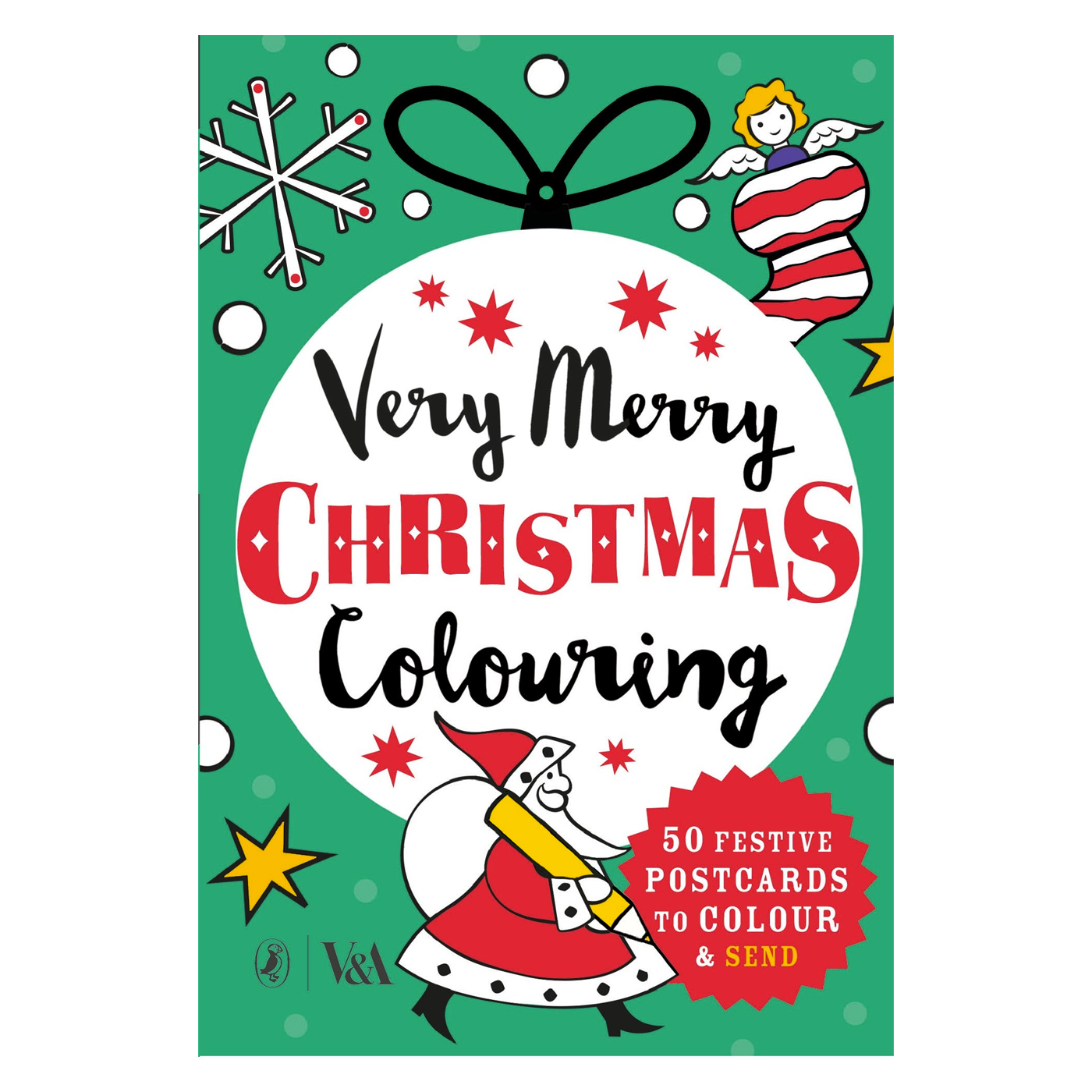 PUFFIN Very Merry Christmas Colouring Card