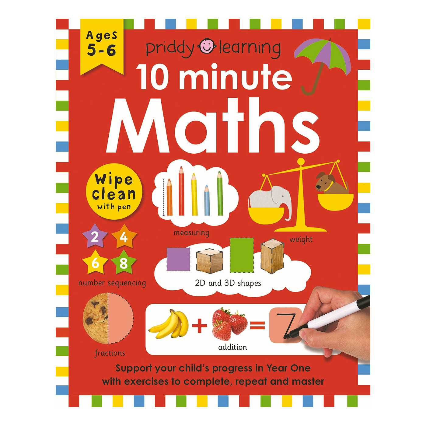 PRIDDY BOOKS Wipe Clean Workbook 10 Minute Maths