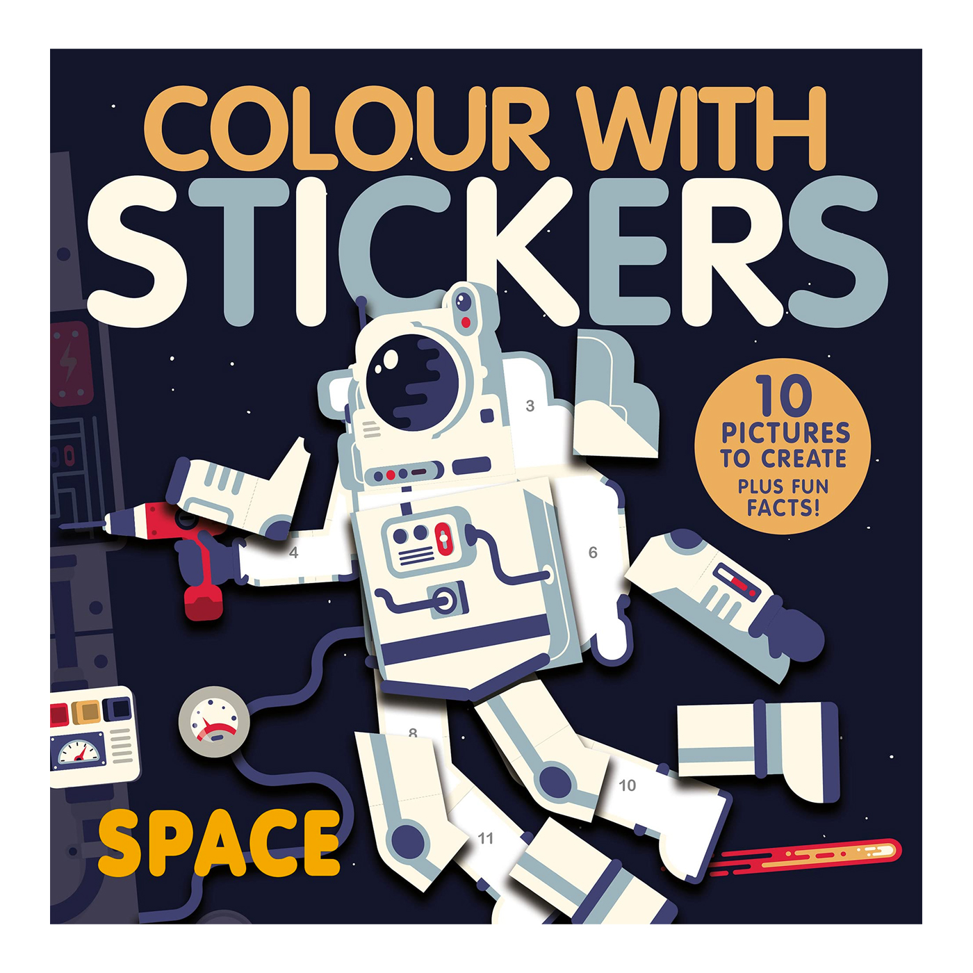  Colour With Stickers: Space