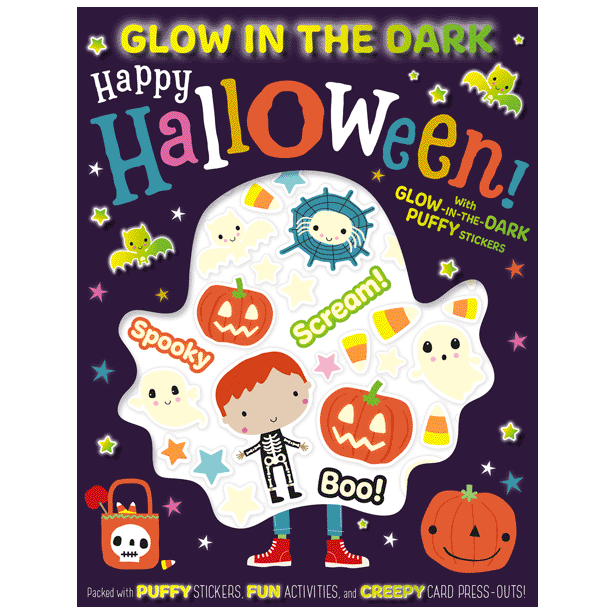  Glow in the Dark Puffy Stickers Happy Halloween!