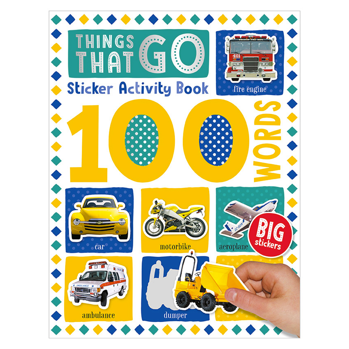 MAKE BELIEVE IDEAS 100 Words Things That Go Sticker Activity Book