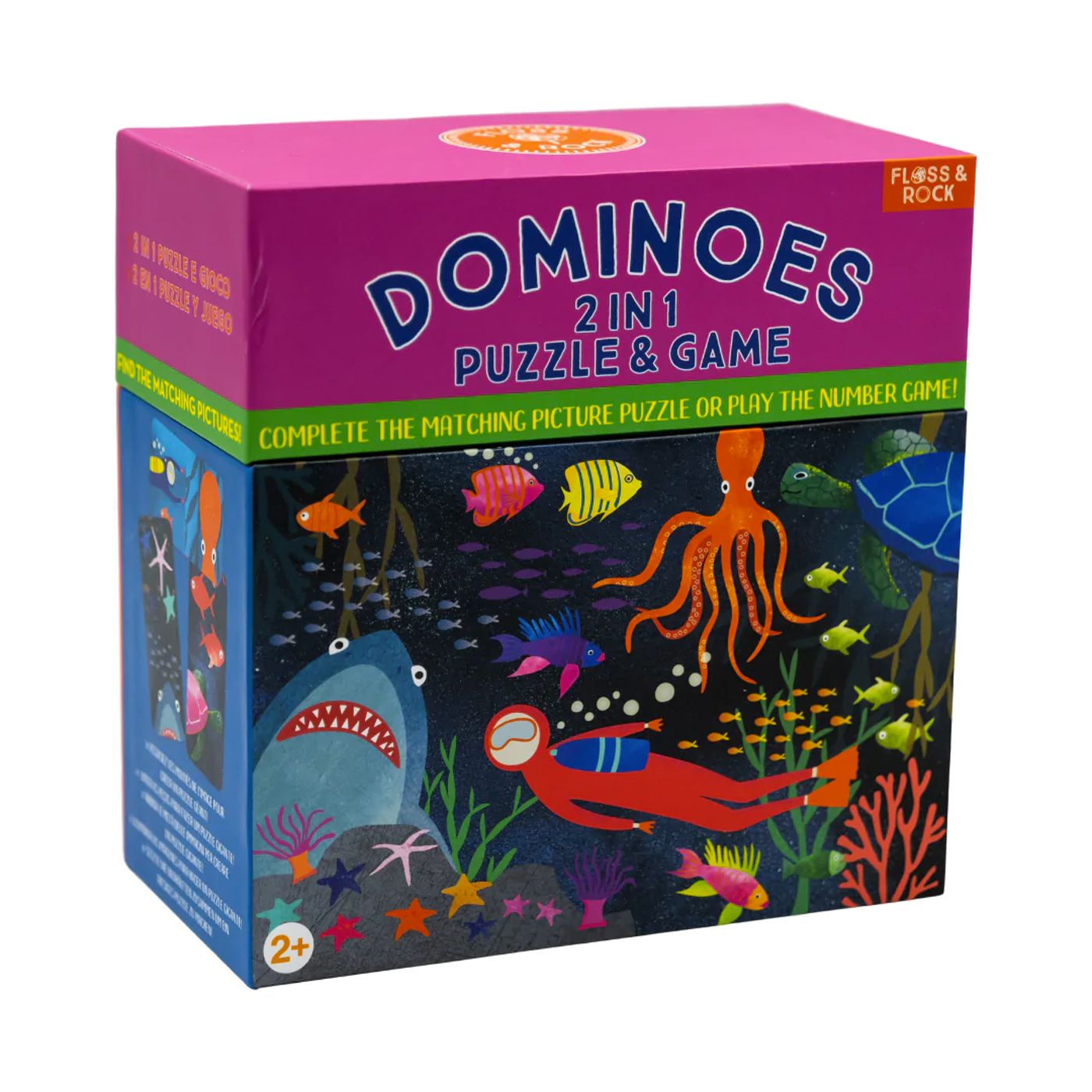 FLOSS & ROCK Floss & Rock Çift Taraflı Domino Kartları - Deep Sea