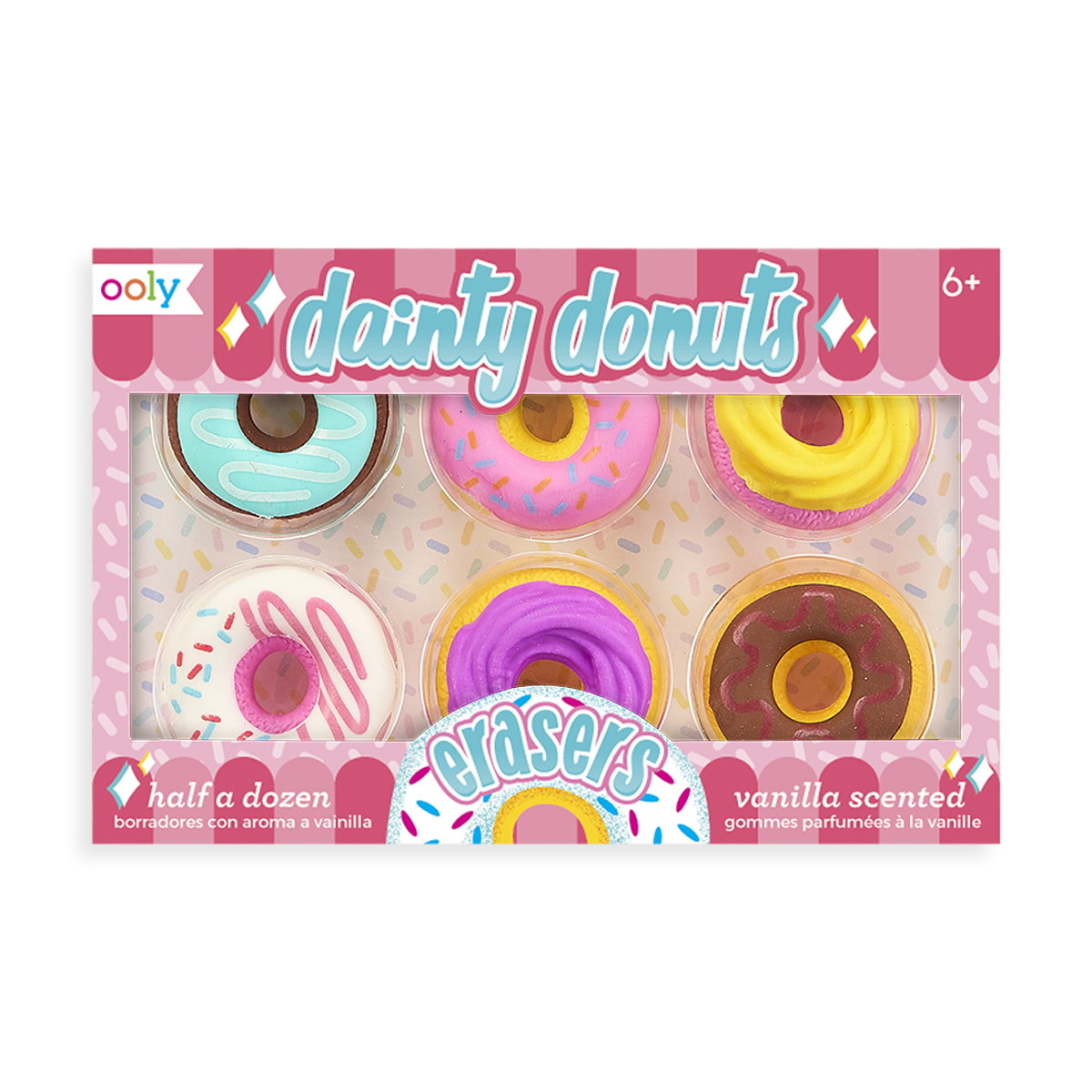 OOLY Ooly Dainty Donuts 6'lı Kokulu Silgi Seti