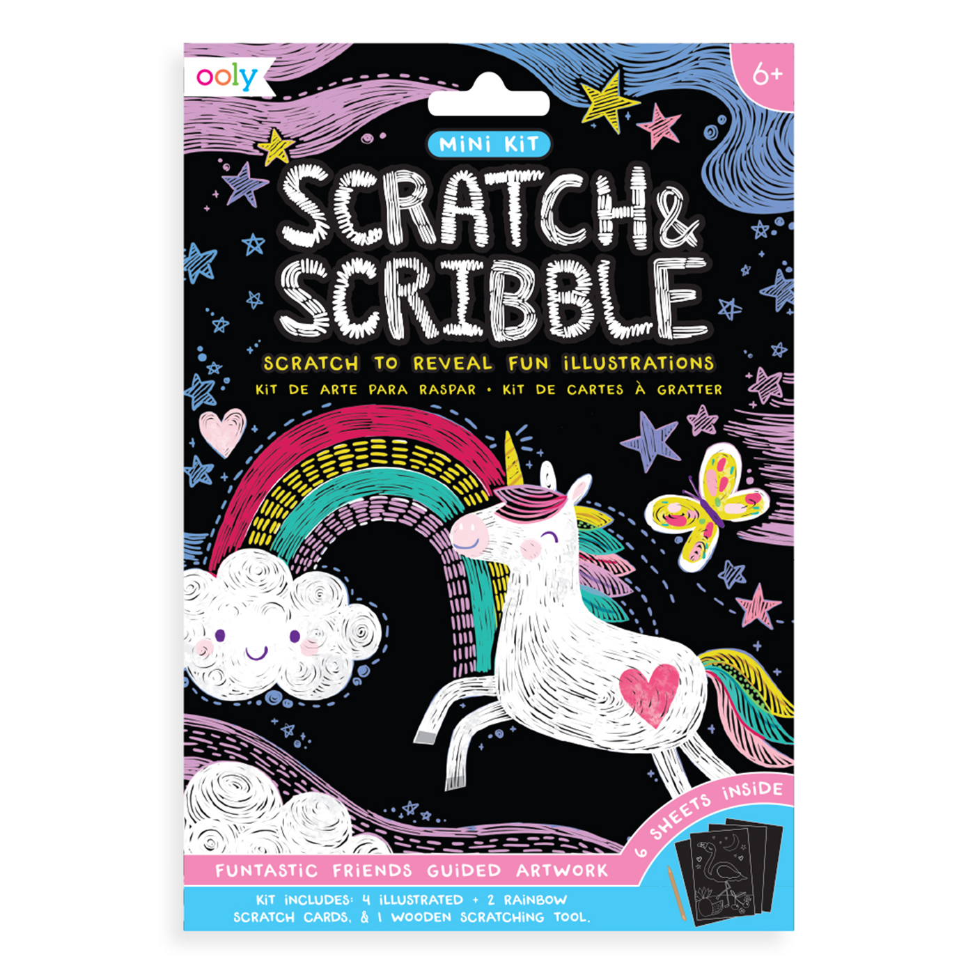  Ooly Mini Scratch & Scribble - Funtastic Friends