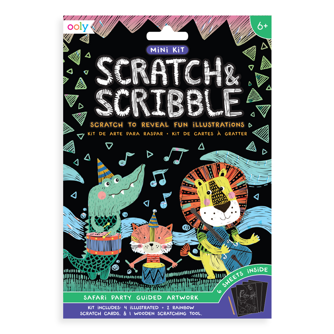 OOLY Ooly Mini Scratch & Scribble - Safari Party