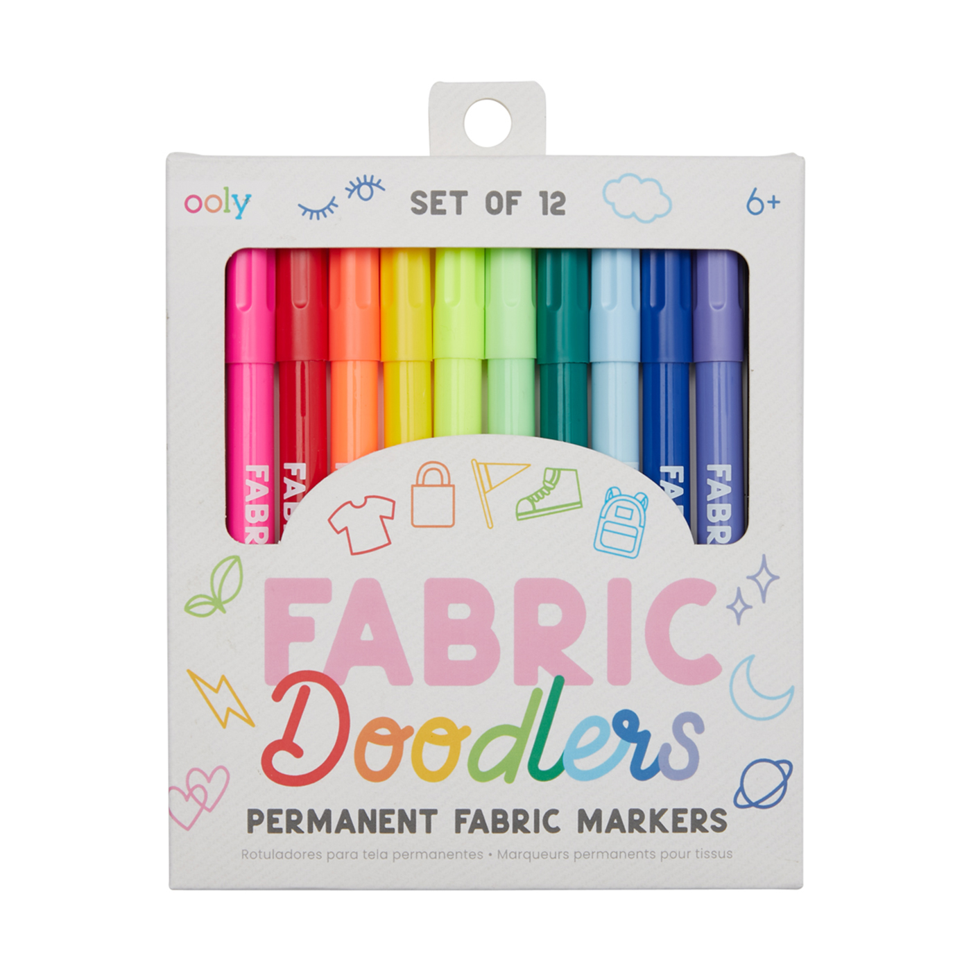 OOLY Ooly Fabric Doodlers 12’li Kumaş Boya Kalemi