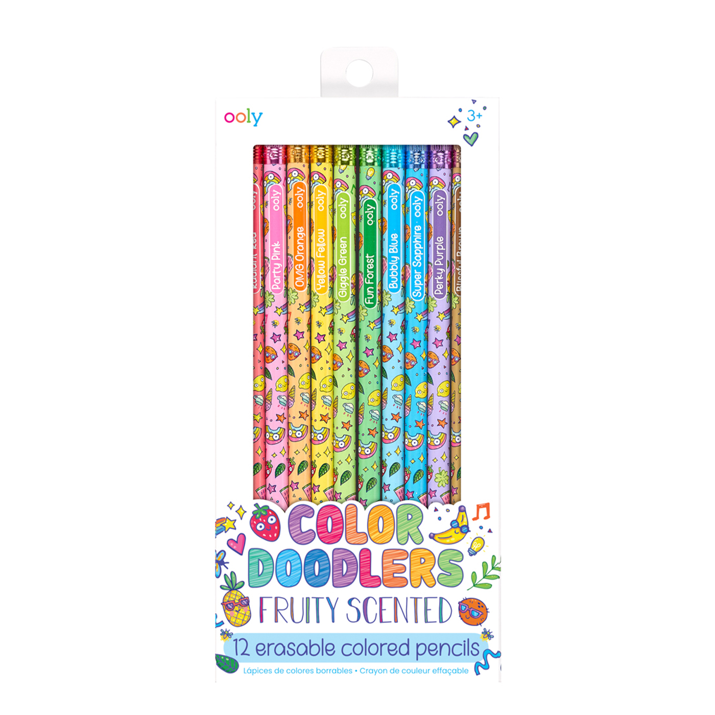 OOLY Ooly Color Doodlers Kokulu Silinebilir 12'li Renkli Kurşun Kalem