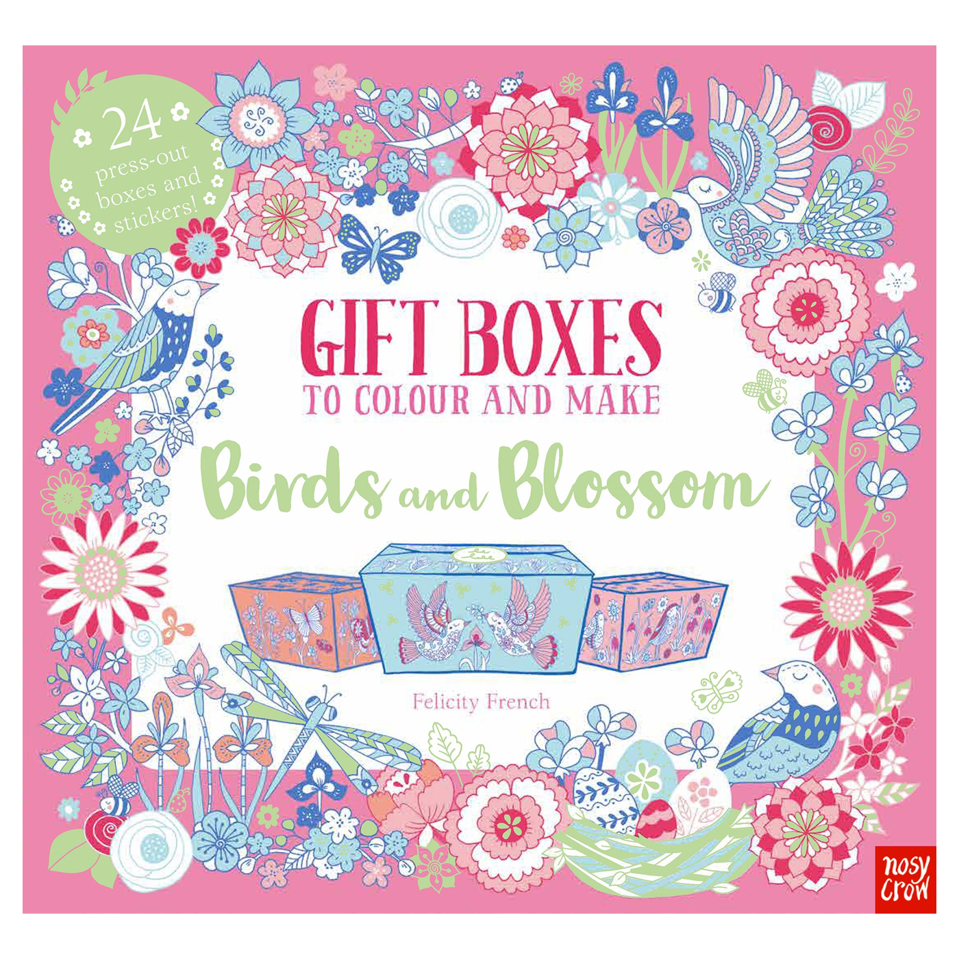 NOSY CROW Gift Boxes to Colour And Make: Birds and Blossom
