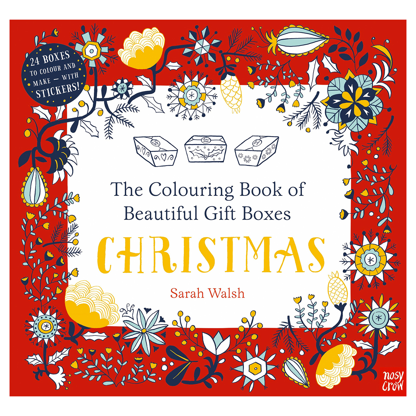 NOSY CROW The Colouring Book of Beautiful Gift Boxes: Christmas