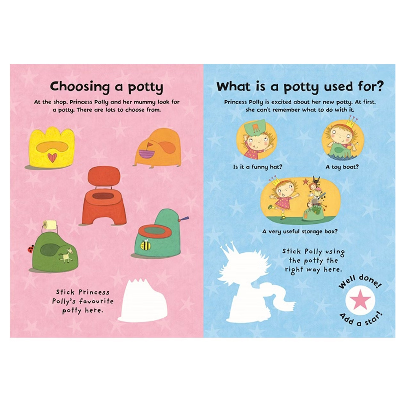 LADYBIRD Princess Pollys Potty Sticker Activity Book