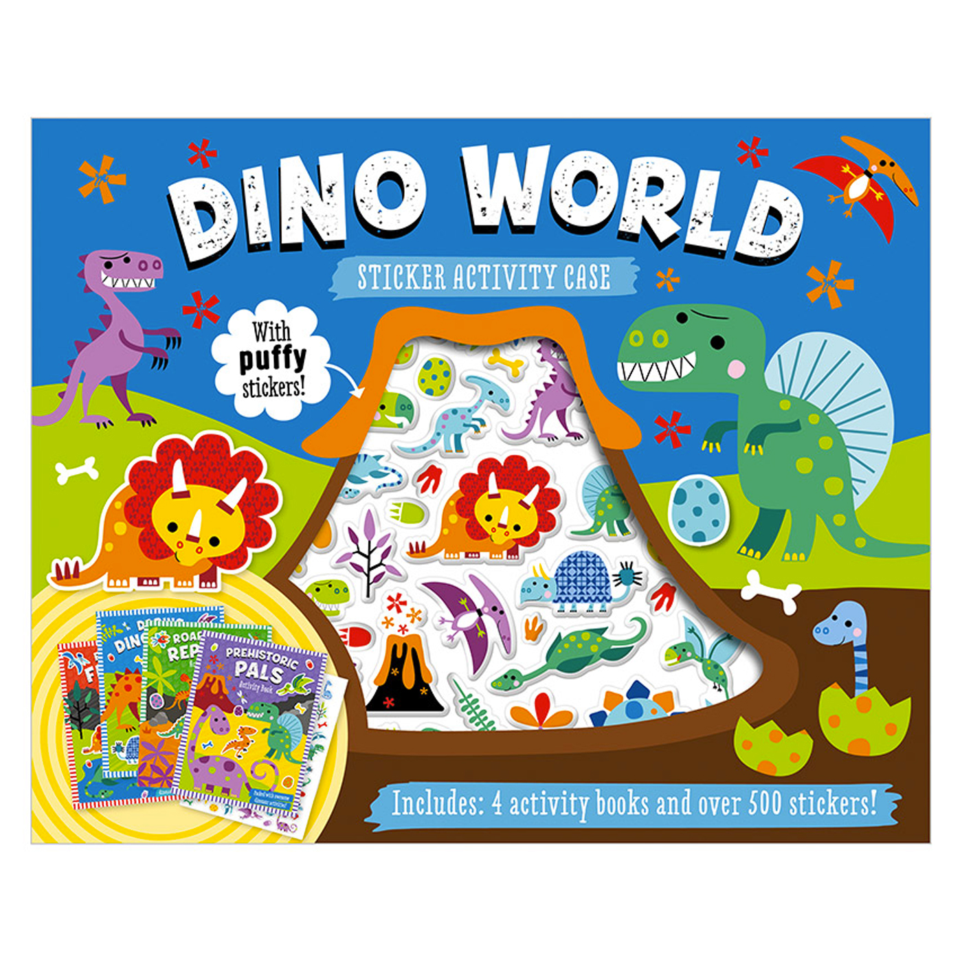 MAKE BELIEVE IDEAS Dino World Sticker Activity Case
