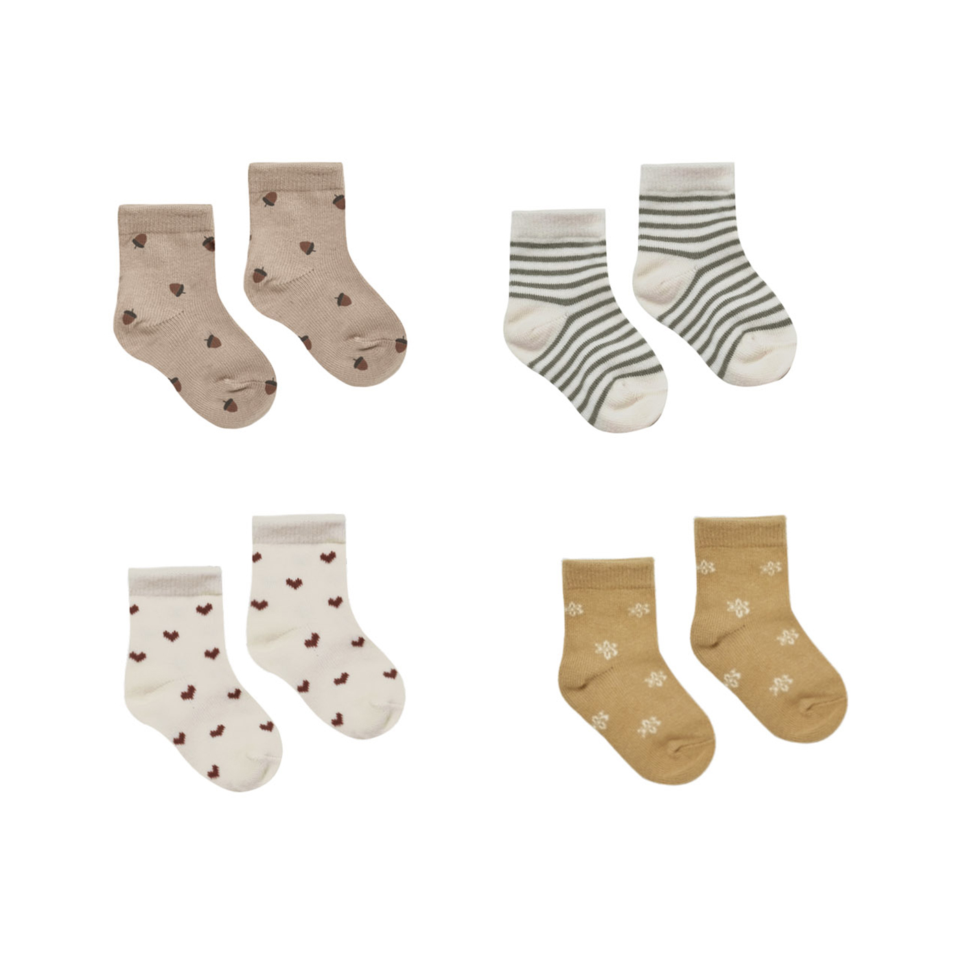 Quincy Mae Desenli 4lü Çorap Seti  | Acorns