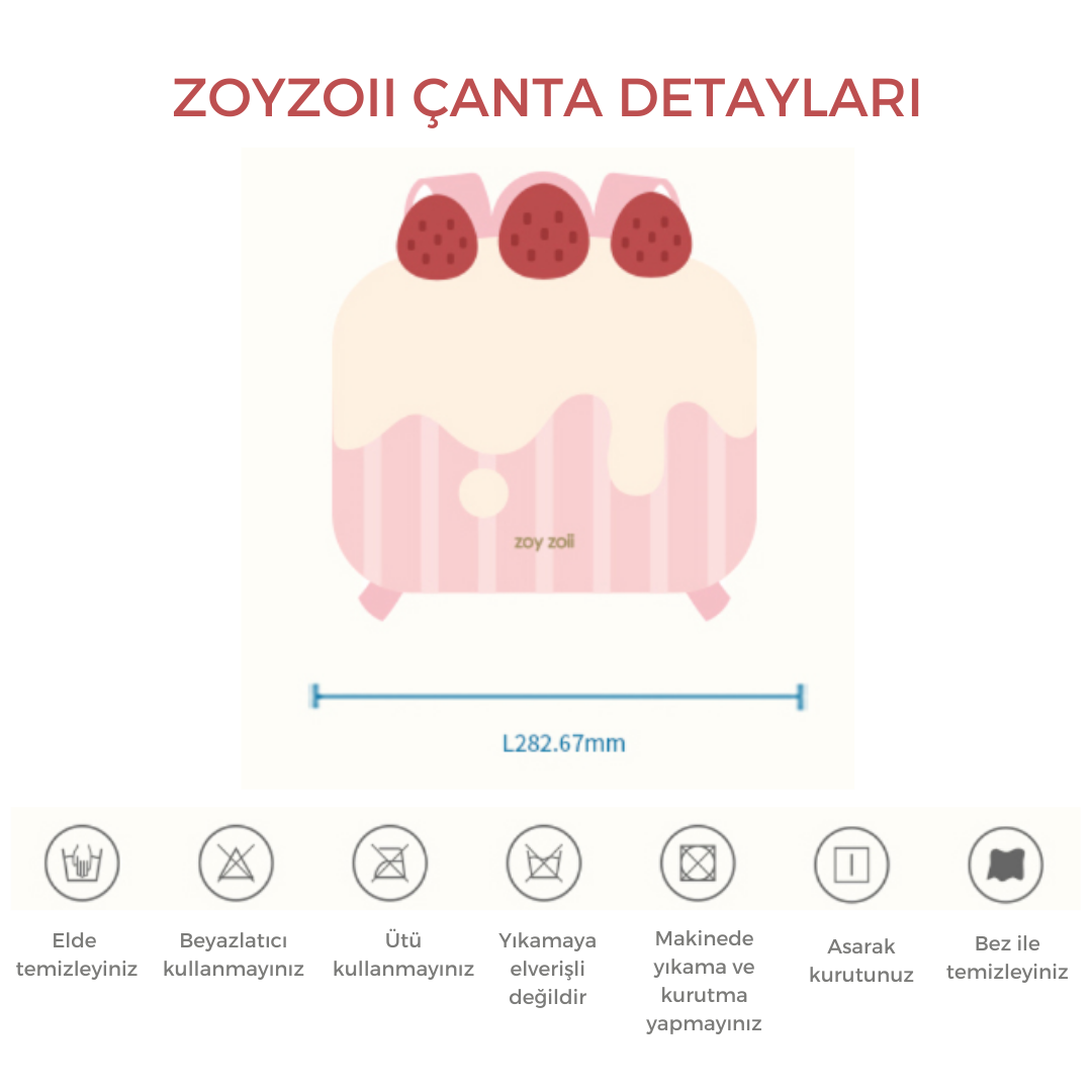 ZOYZOII Zoyzoii Delicious Serisi Cream Cake Sırt Çantası