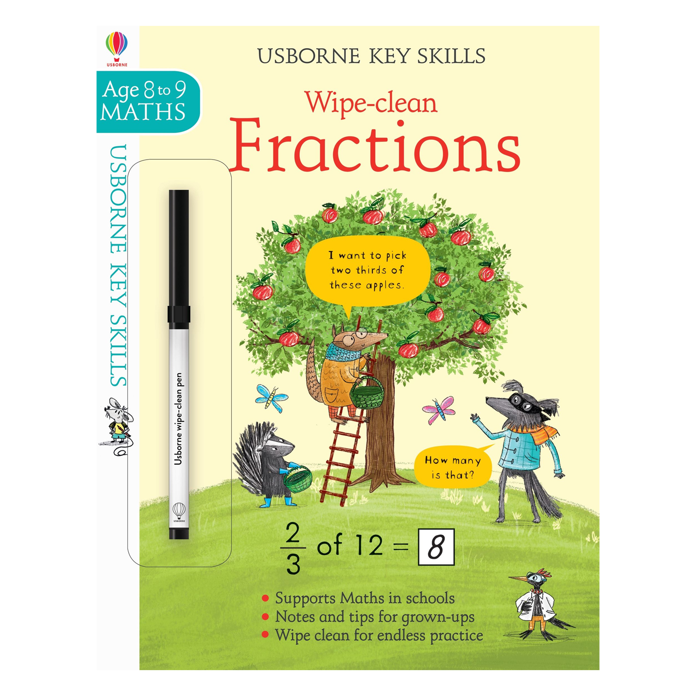 USBORNE Key Skills Wipe-Clean Fractions 8-9