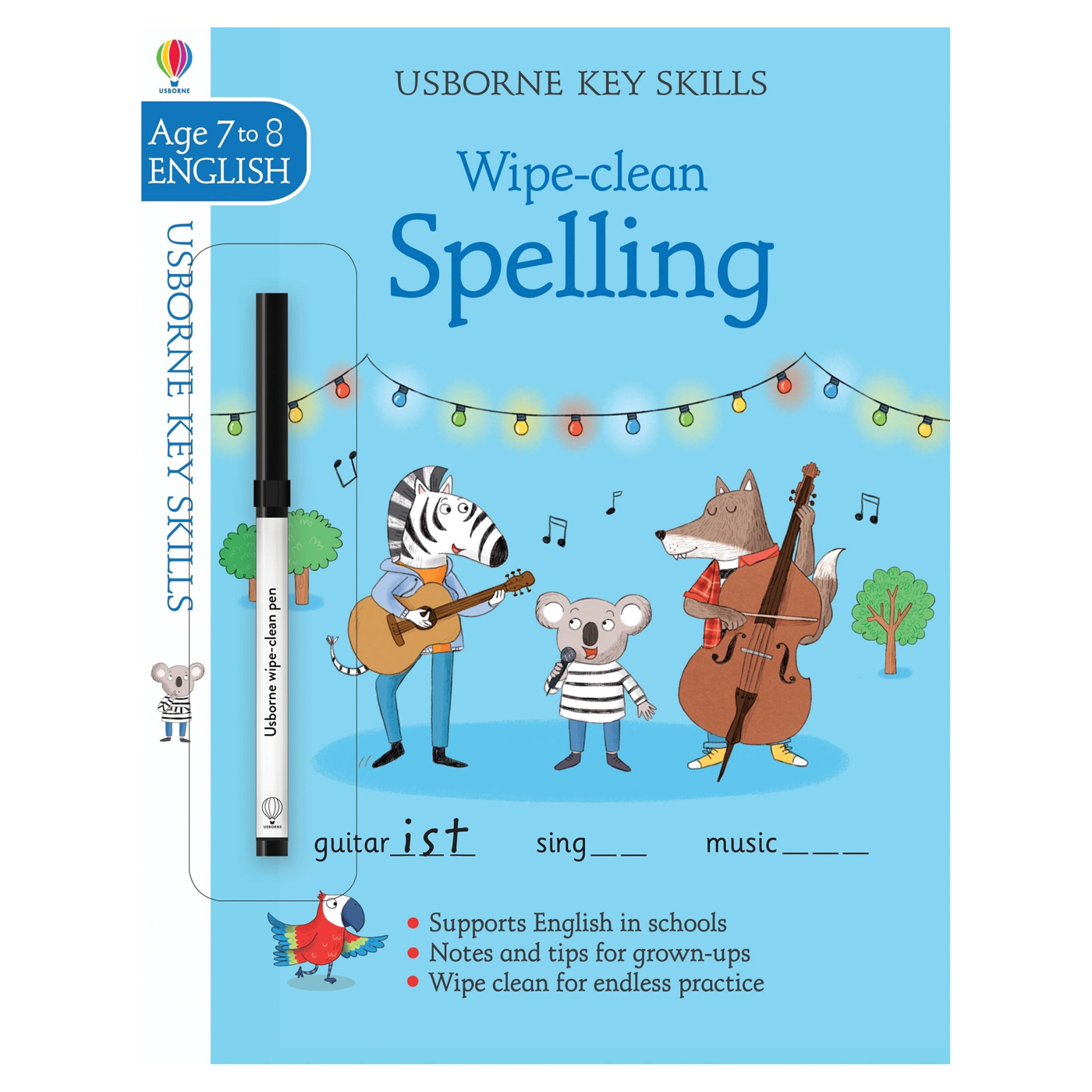 USBORNE Key Skills Wipe-Clean Spelling 7-8