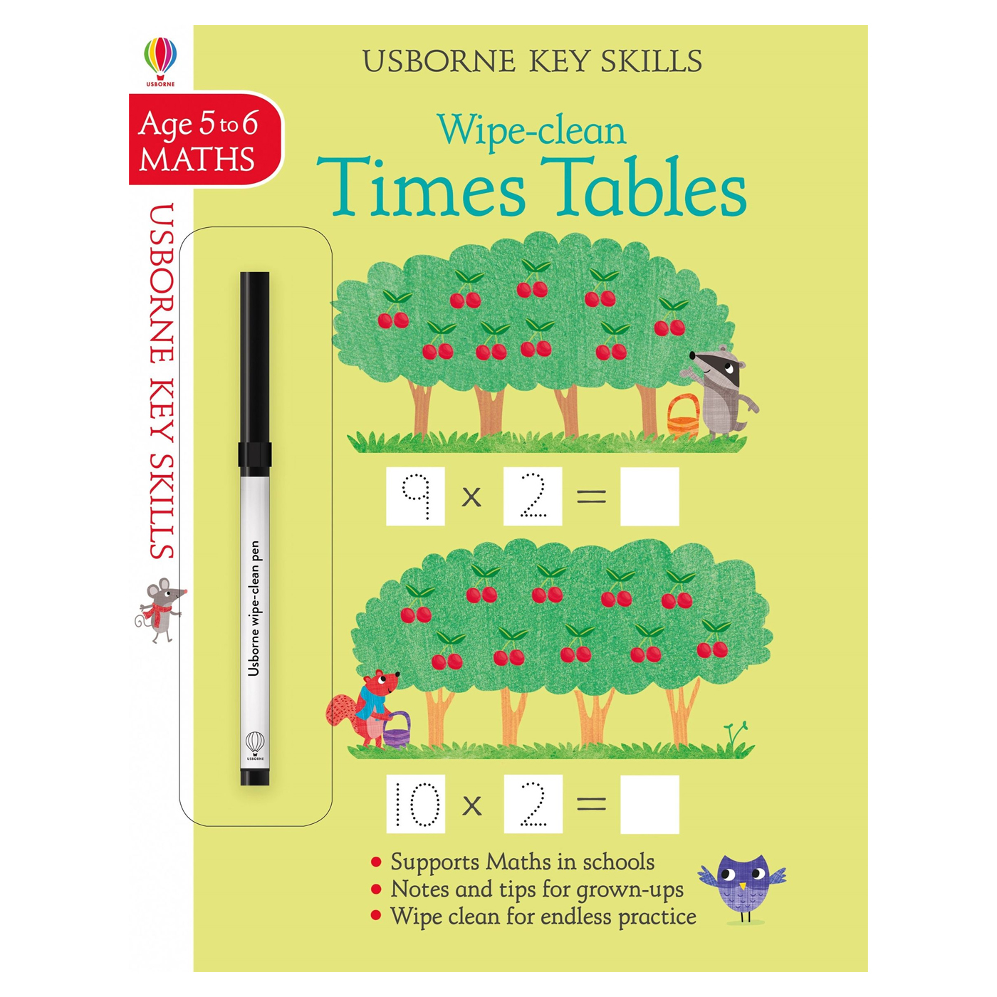 USBORNE Key Skills Wipe-Clean Times Tables 5-6